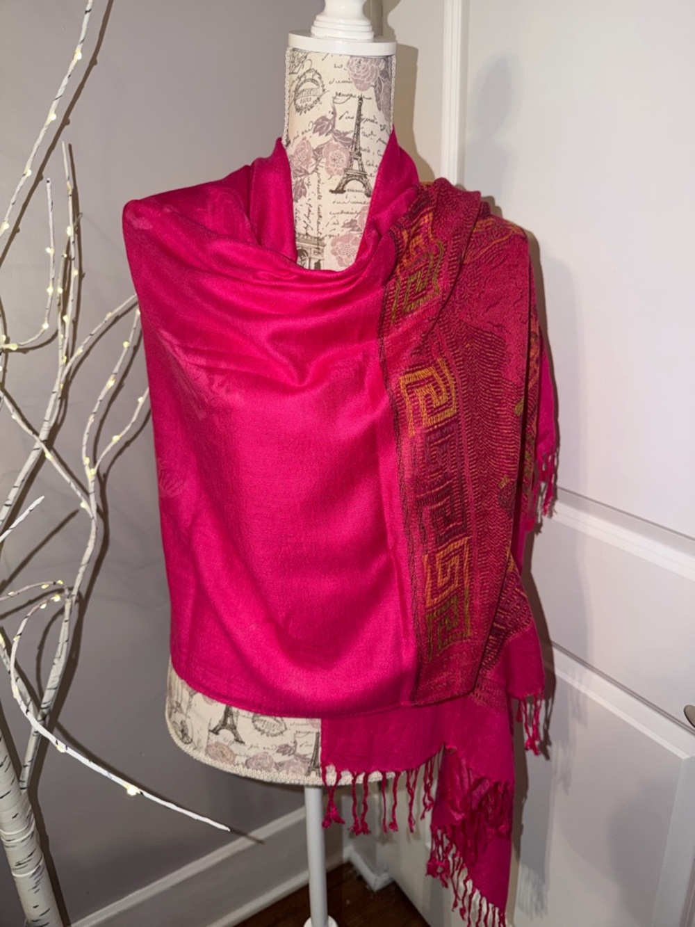 Peruvian Alpaca Cotton Scarf / Pashmina